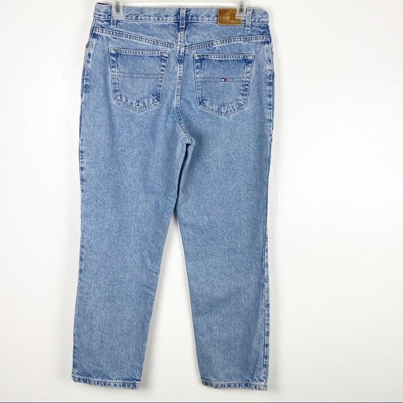 TOMMY HILFIGER Vintage Medium Wash High Rise Mom Jeans, Size 14 - Picture 2 of 10
